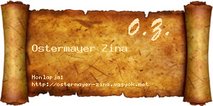 Ostermayer Zina névjegykártya
